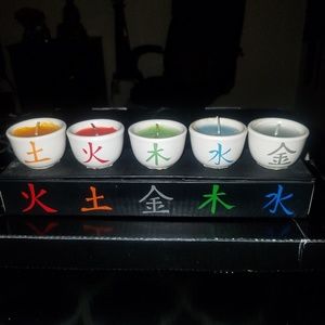 Feng Shui Sake Cup Candle Set